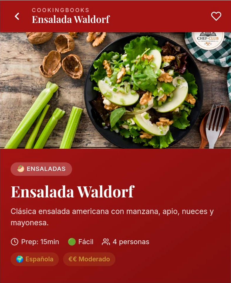Ejemplo de receta AutoRecetas - Ensalada Waldorf