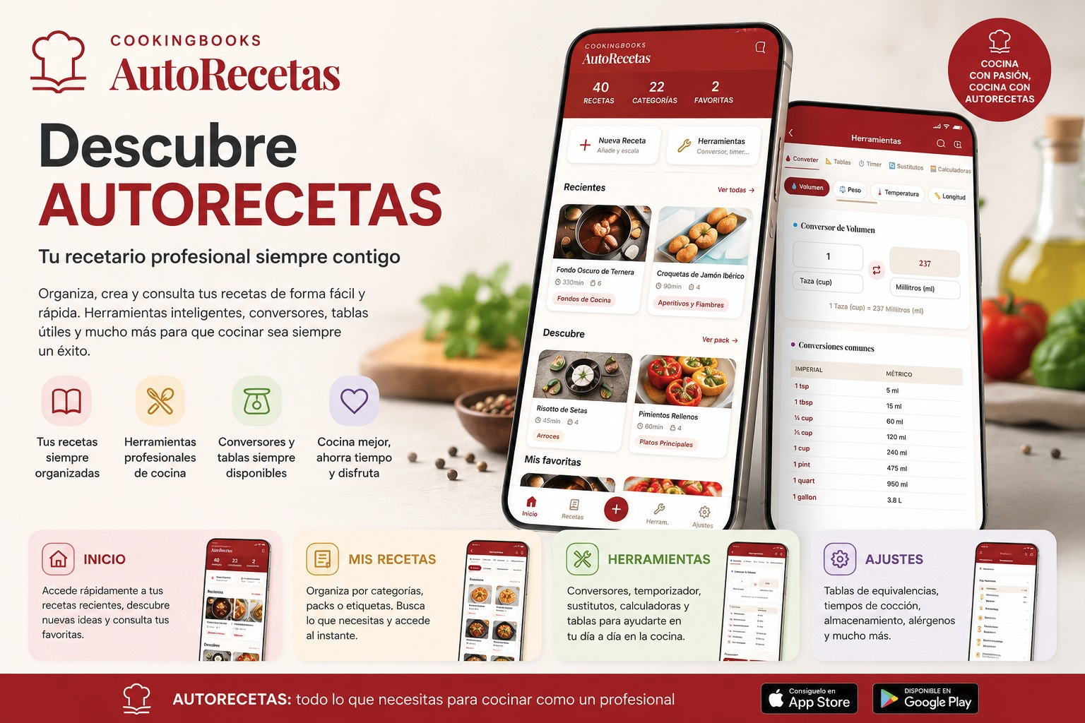 Descubre AutoRecetas — Tu recetario profesional siempre contigo