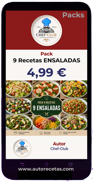 PACK ENSALADAS - 9 Recetas Chef-Club