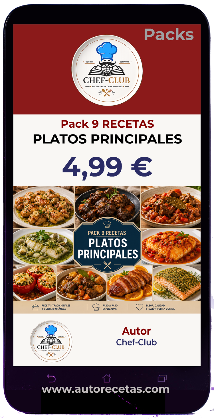 PACK Platos principales - 9 Recetas Chef-Club