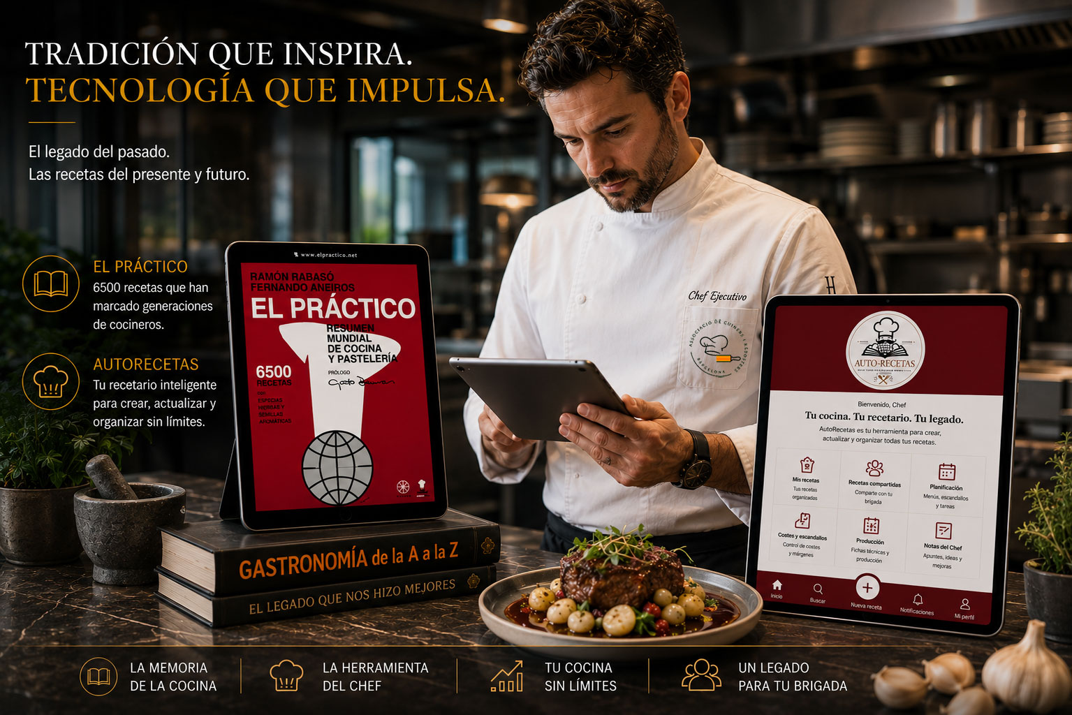 Apk Autorecetas- El complemento ideal del Recetario EL PRÁCTICO 6500 Recetas - Editorial Cooking Books