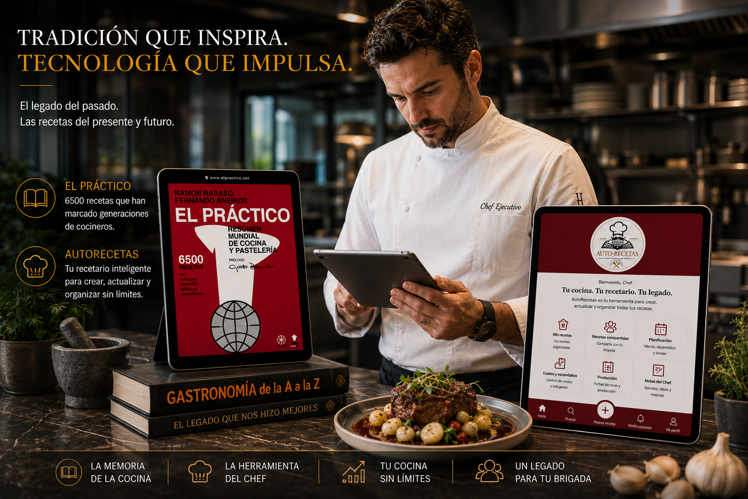 Apk Autorecetas- El complemento ideal del Recetario EL PRÁCTICO 6500 Recetas - Editorial Cooking Books