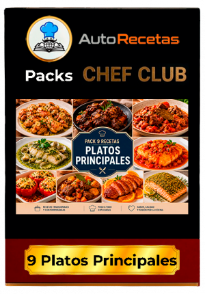 AutoRecettas: Pack 9 Recetas PLATOS PRINCIPALES