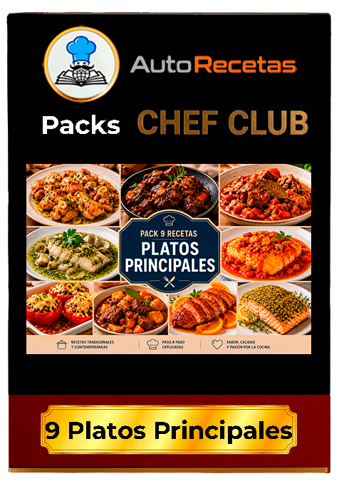 AutoRecettas: Pack 9 Recetas PLATOS PRINCIPALES