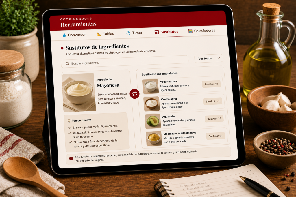 Sustitutos de Ingredientes