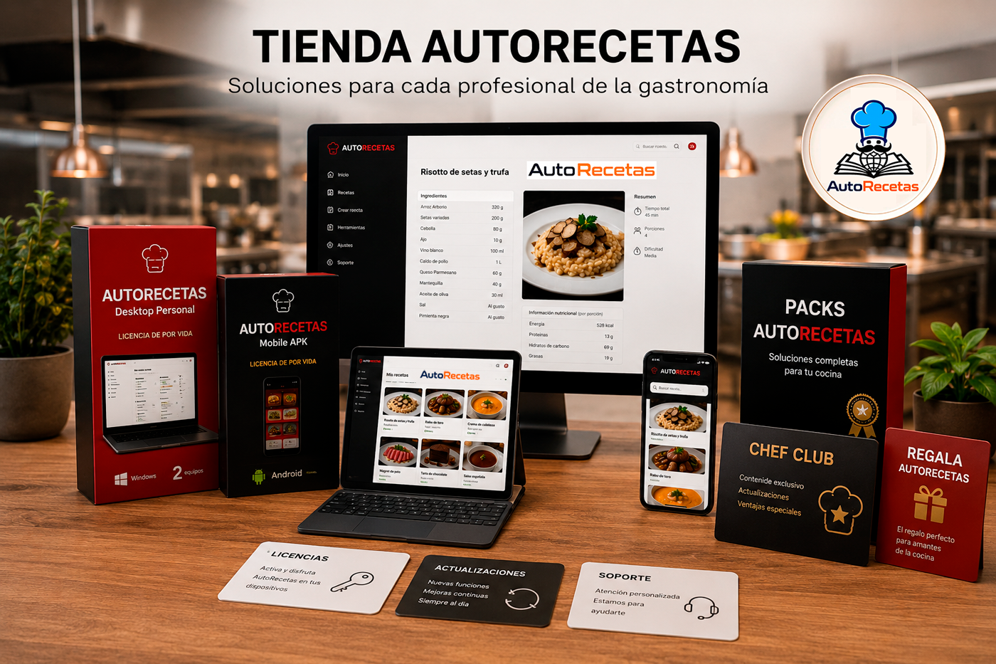 Tienda AutoRecetas: Productos