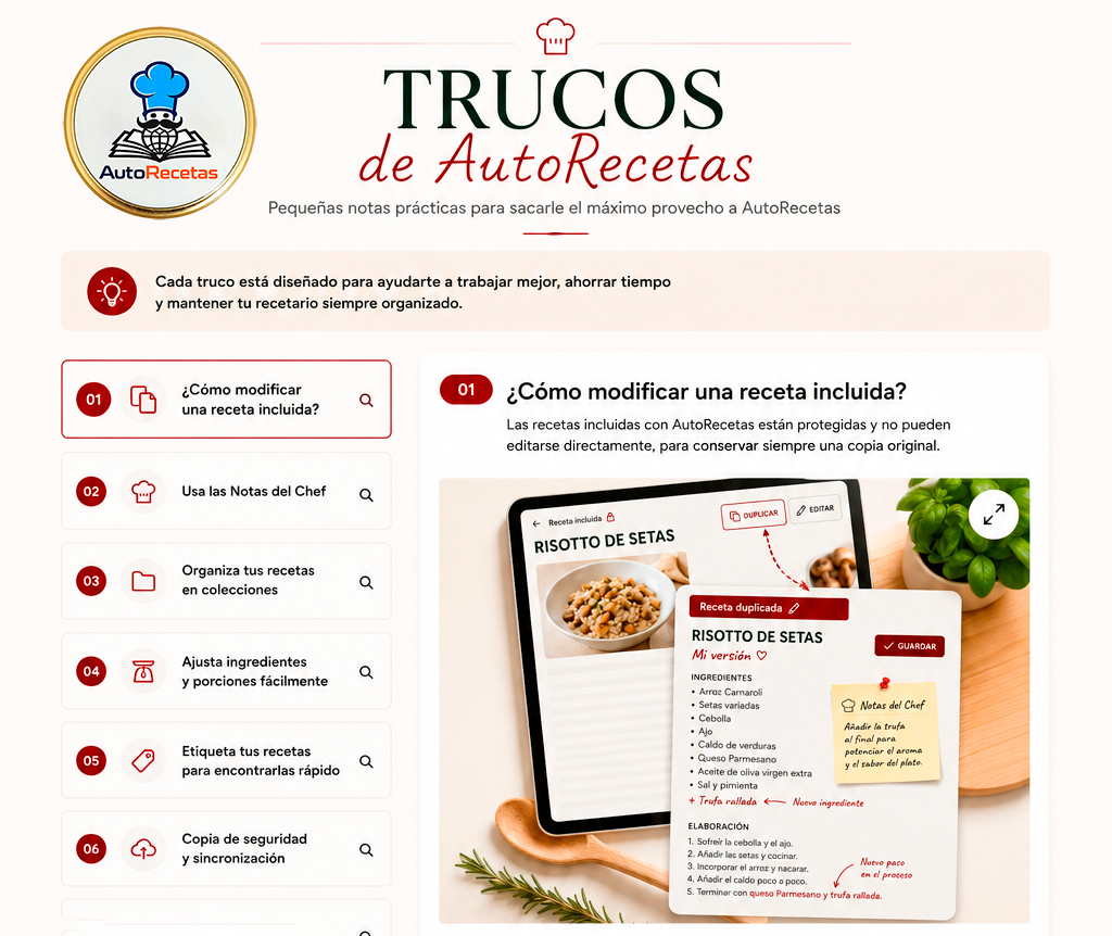 Trucos AutoRecetas