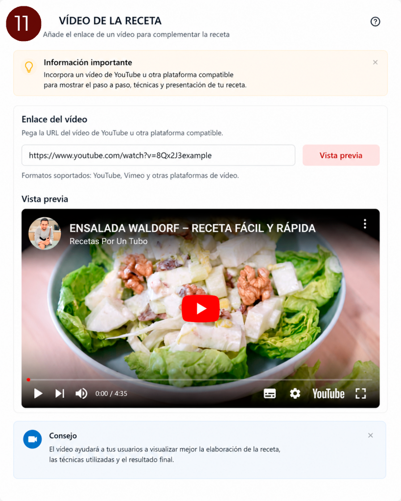 AUTORECETAS Vídeo de la receta
