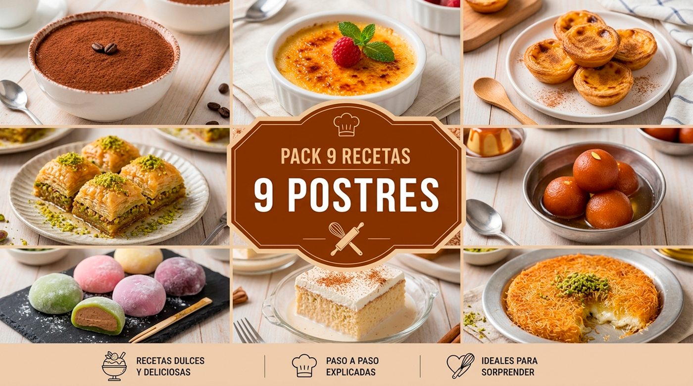 9 Recetas POSTRES del mundo