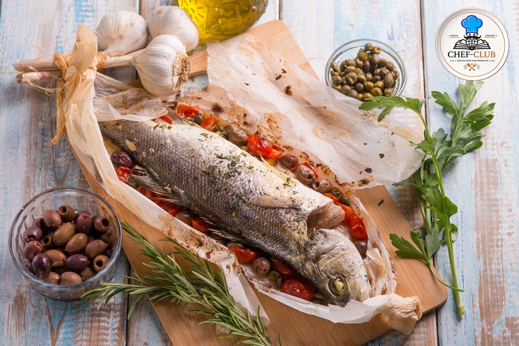 Lubina (Branzino) al Horno Mediterráneo