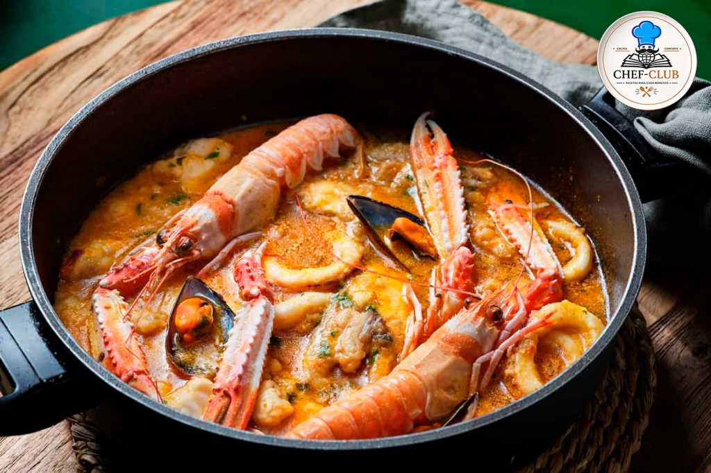Zarzuela de pescados y mariscos