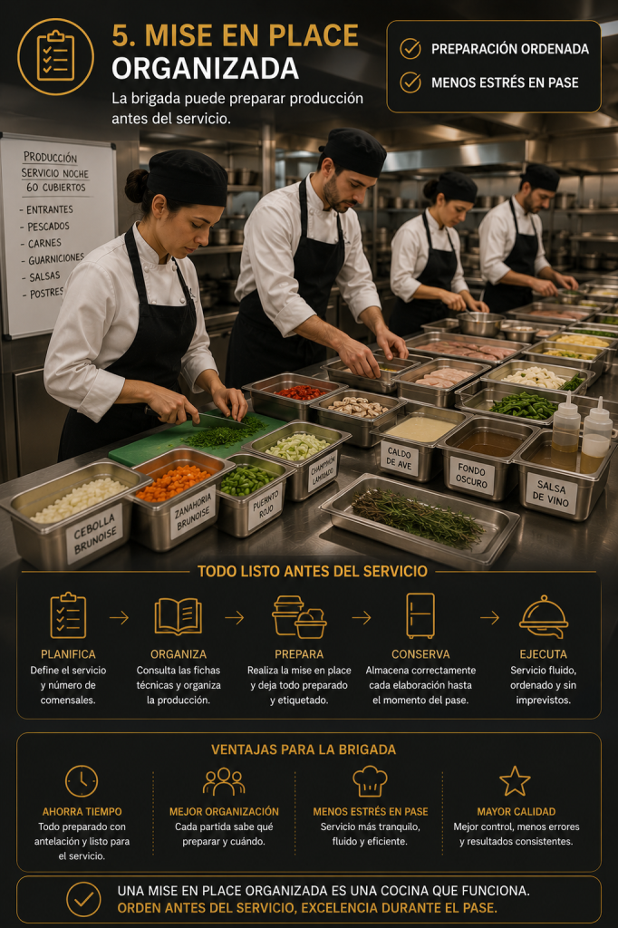 MISE EN PLACE: Preparar antes. Trabajar mejor.