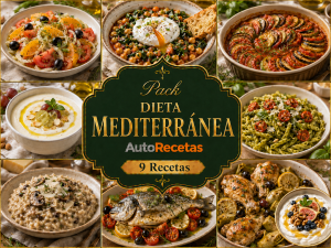 Pack de 9 platos DIETA MEDITERRÁNEA AutoRecetas