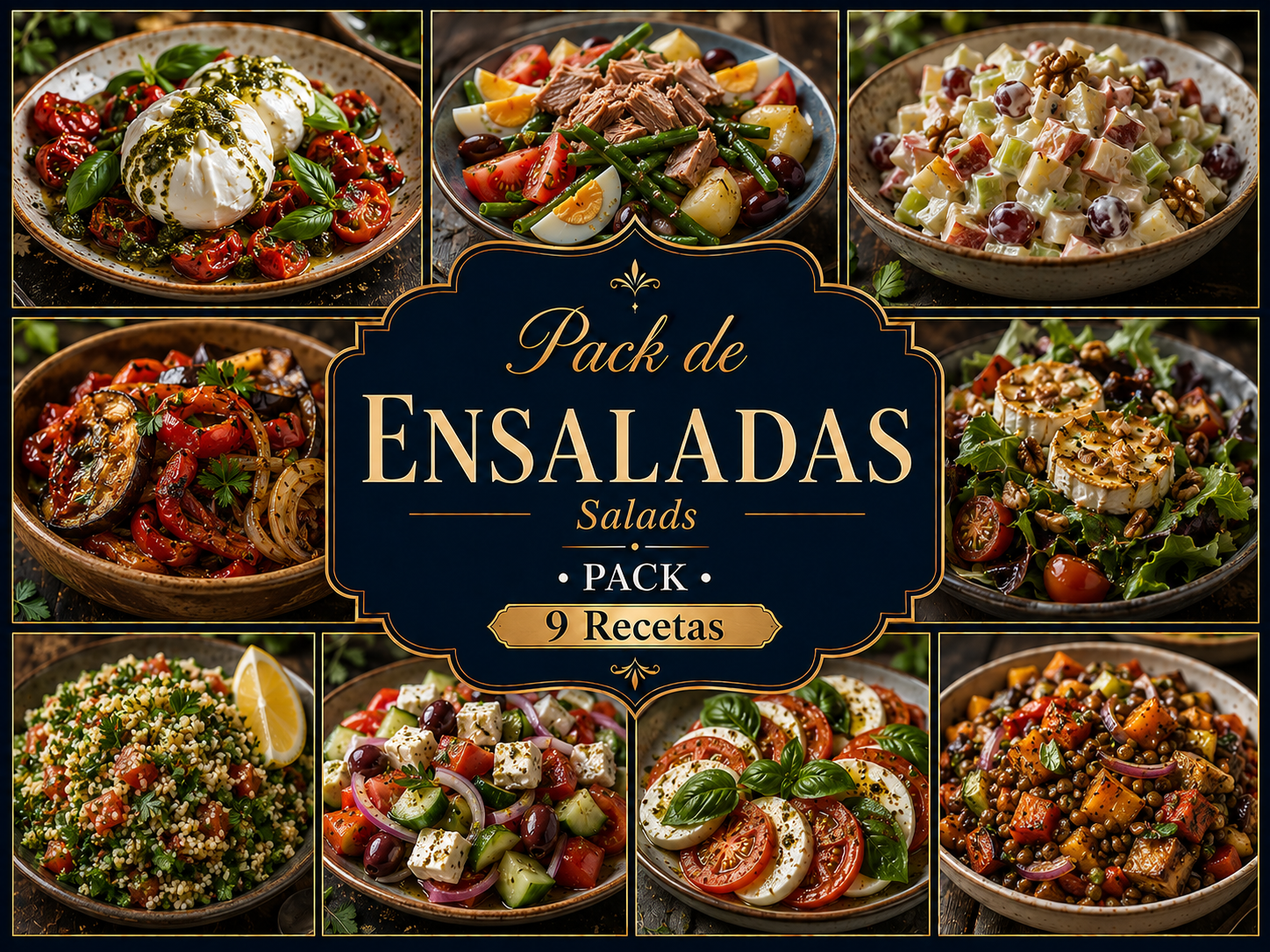 Pack 9 Recetas ENSALADAS AutoRecetas