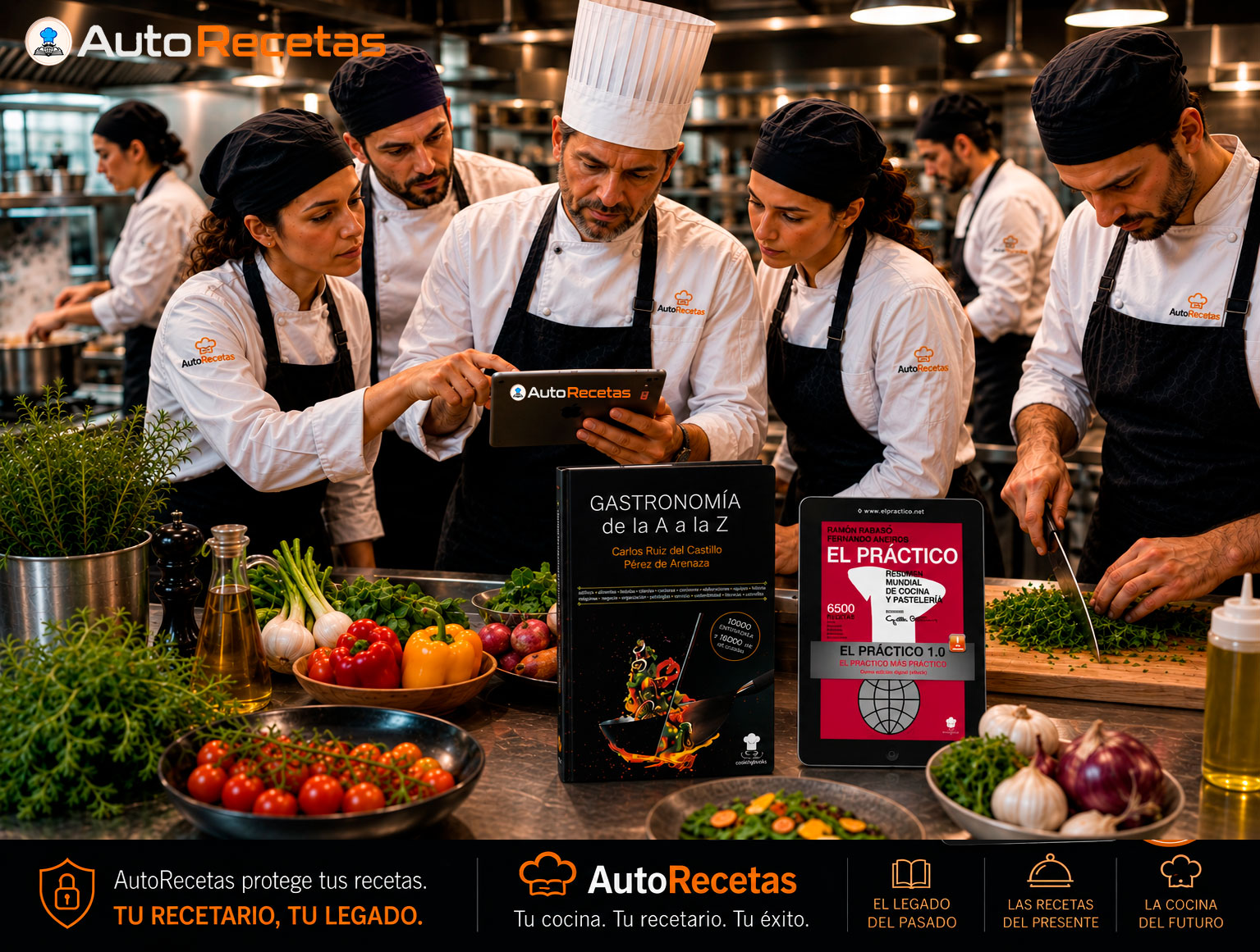 EL LEGADO DEL PASADO · LAS RECETAS DEL PRESENTE · LA COCINA DEL FUTURO