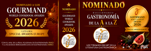 Nominado a PREMIOS GOURMAND 2026 Diccionario Enciclopédico "GASTRNOMÍA de la A a la Z"