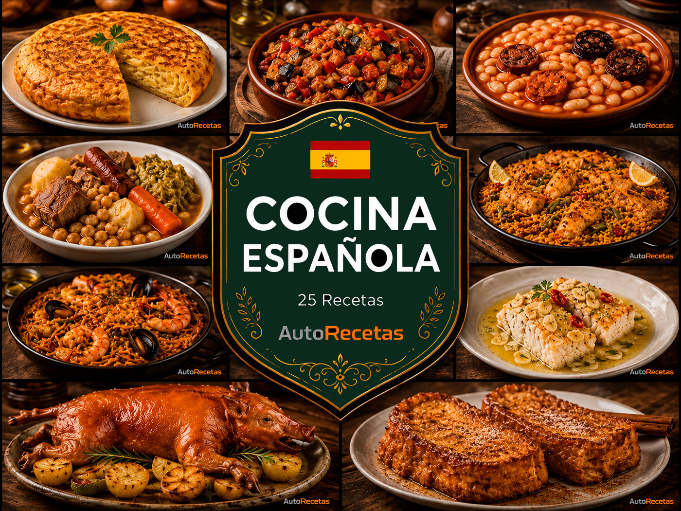 Pack 25 platos de Cocina Española AutoRecetas