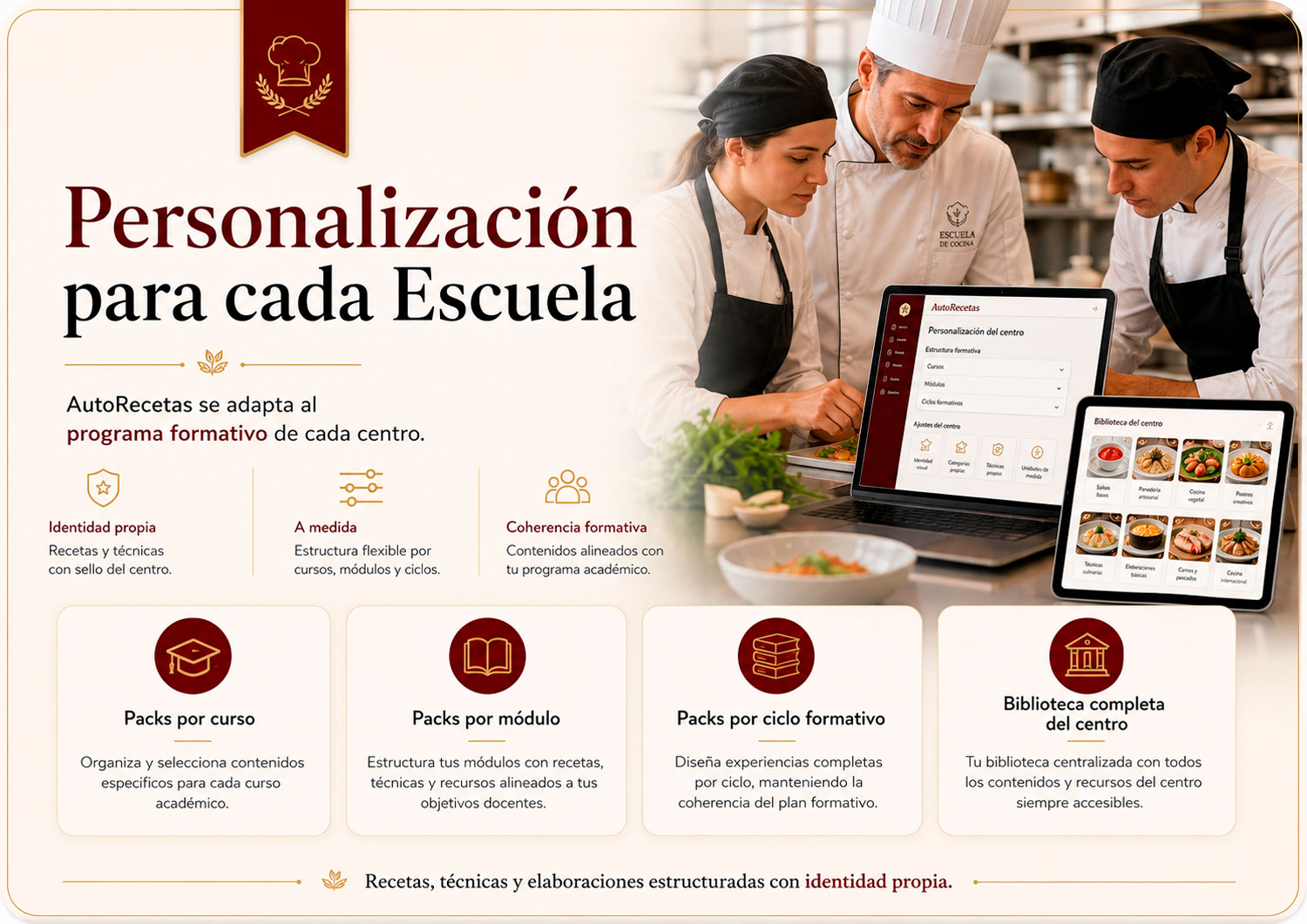 Personalización para cada Escuela