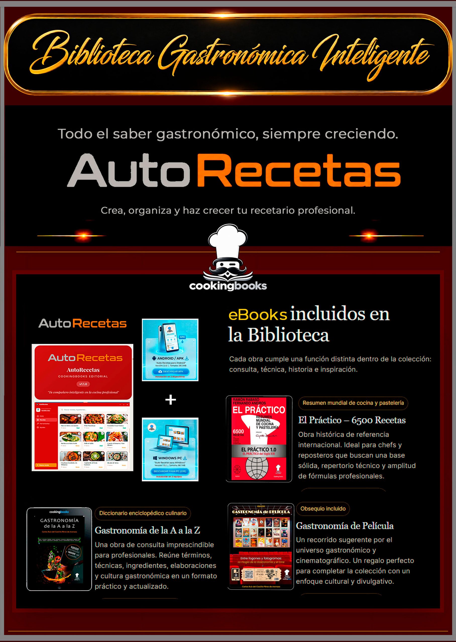 Biblioteca Gastronómica Inteligente AutoRecetas