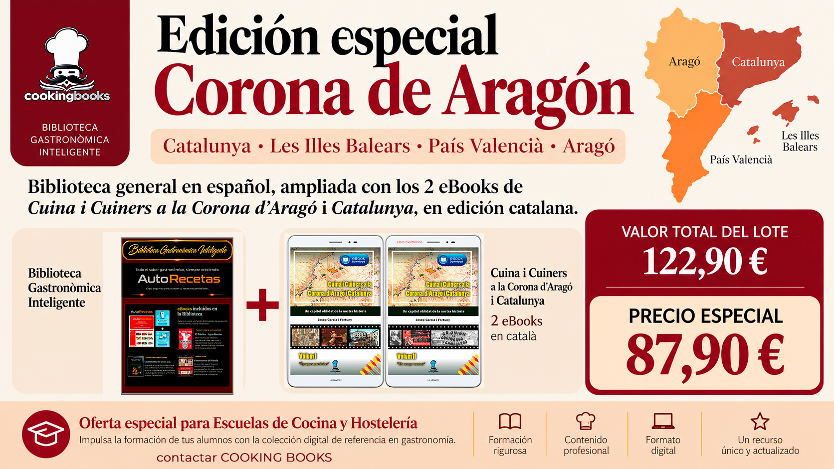 OFERTA Compra Biblioteca Gastronómica Inteligente AutoRecetas - Corona de Aragón