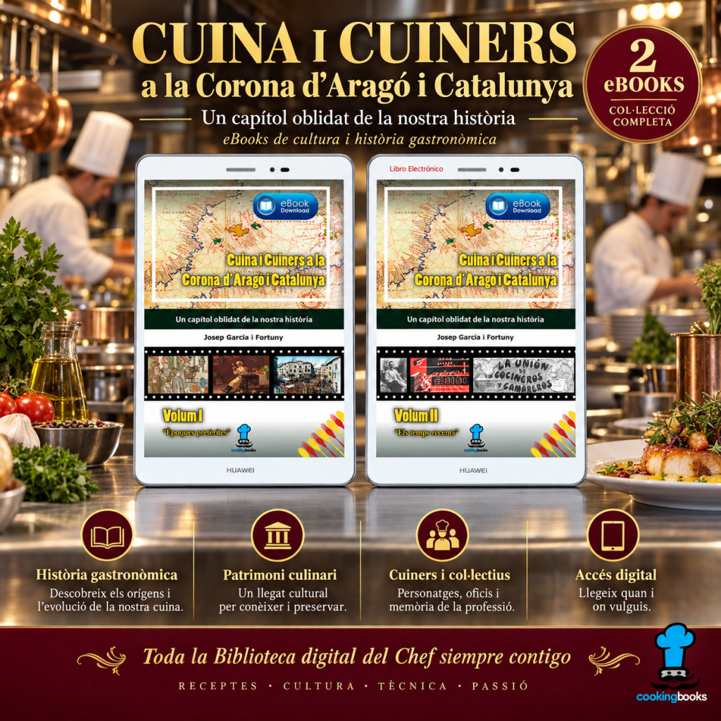 2 eBooks CUINA I CUINERS a la Corona d'Aragó i Catalunya
