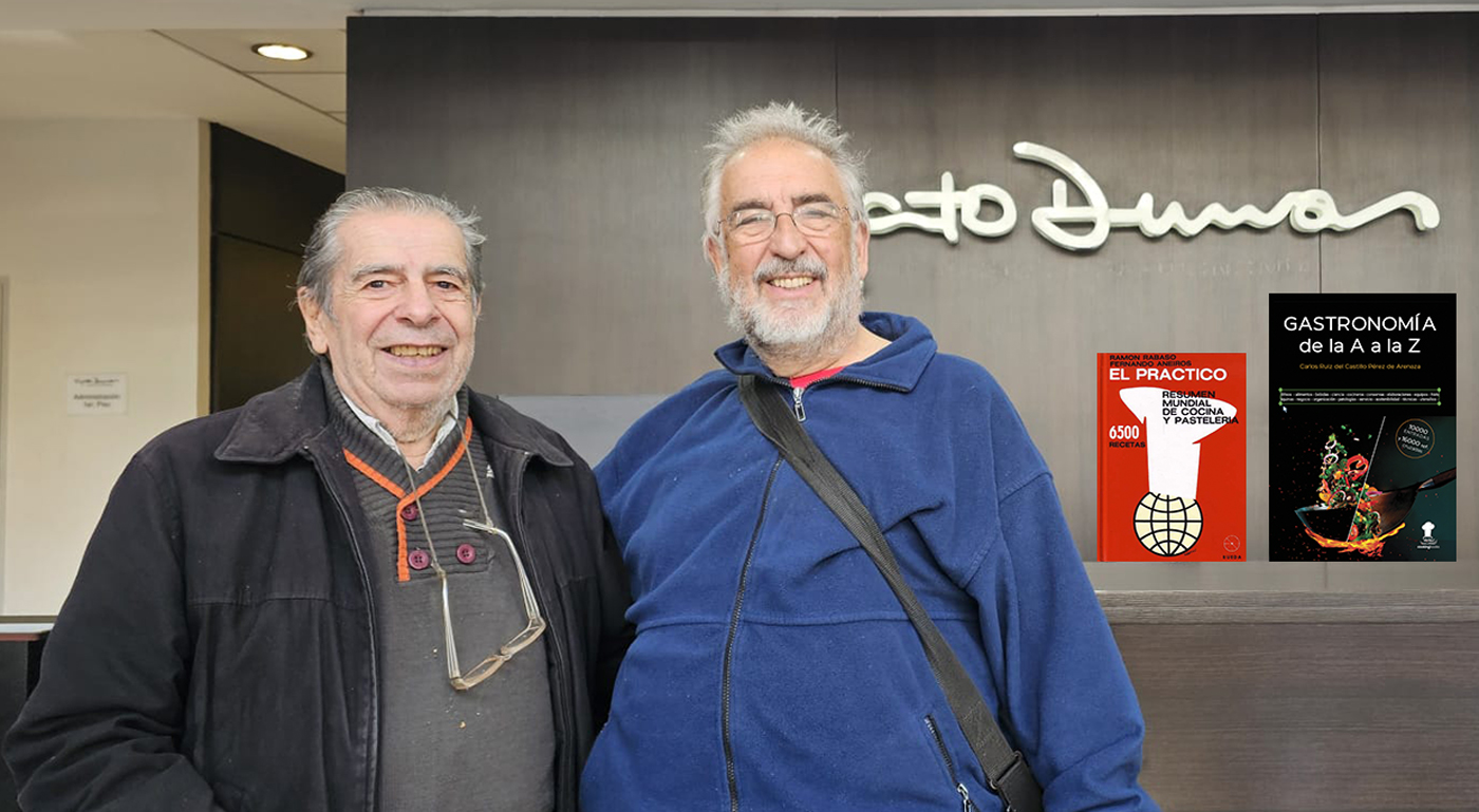 Enrique Santiago Rueda y Carlos Ruiz del Castillo en en el Instituto Gato Dumas (2025)